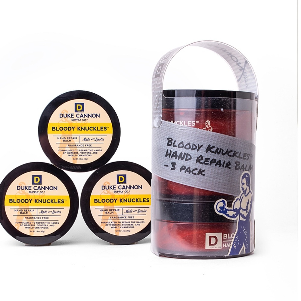3 Pack Duke Cannon Bloody Knuckles Hand Balm -New!